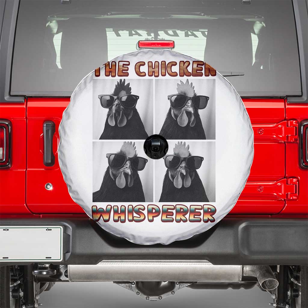 Funny Farm Animal Gift Spare Tire Cover The Chicken Whisperer TS12 White Print Your Wear