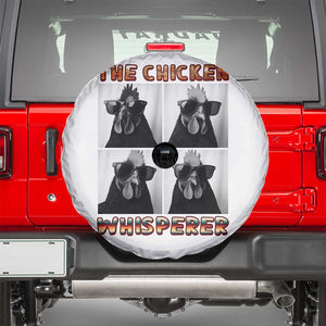 Funny Farm Animal Gift Spare Tire Cover The Chicken Whisperer TS12 White Print Your Wear