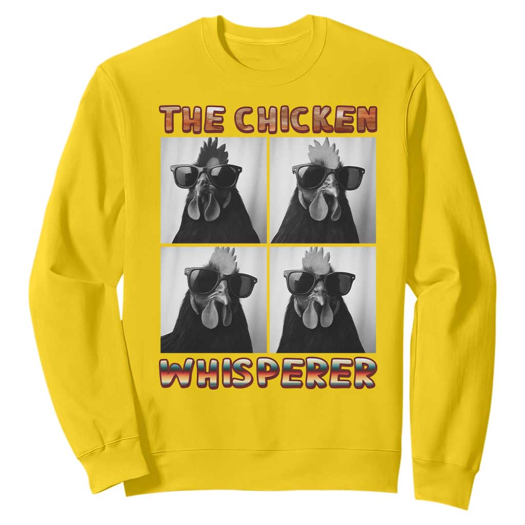 Funny Farm Animal Gift Sweatshirt The Chicken Whisperer TS12 Daisy Print Your Wear