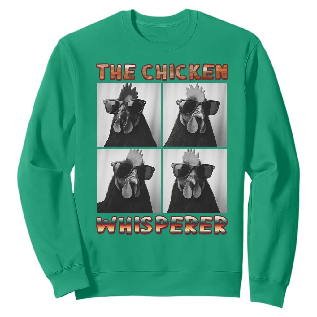 Funny Farm Animal Gift Sweatshirt The Chicken Whisperer TS12 Irish Green Print Your Wear