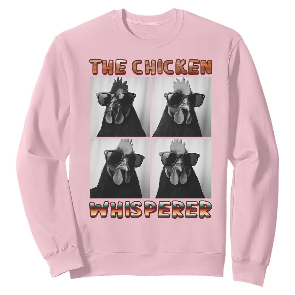 Funny Farm Animal Gift Sweatshirt The Chicken Whisperer TS12 Light Pink Print Your Wear