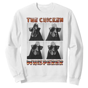 Funny Farm Animal Gift Sweatshirt The Chicken Whisperer TS12 White Print Your Wear