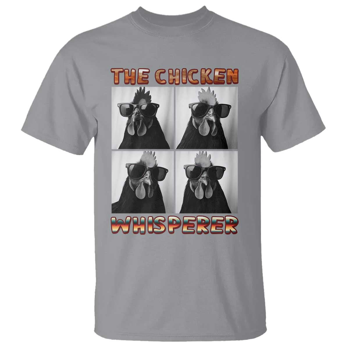 Funny Farm Animal Gift T Shirt The Chicken Whisperer TS12 Sport Gray Print Your Wear