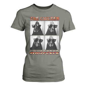 Funny Farm Animal Gift T Shirt For Women The Chicken Whisperer TS12 Military Green Print Your Wear