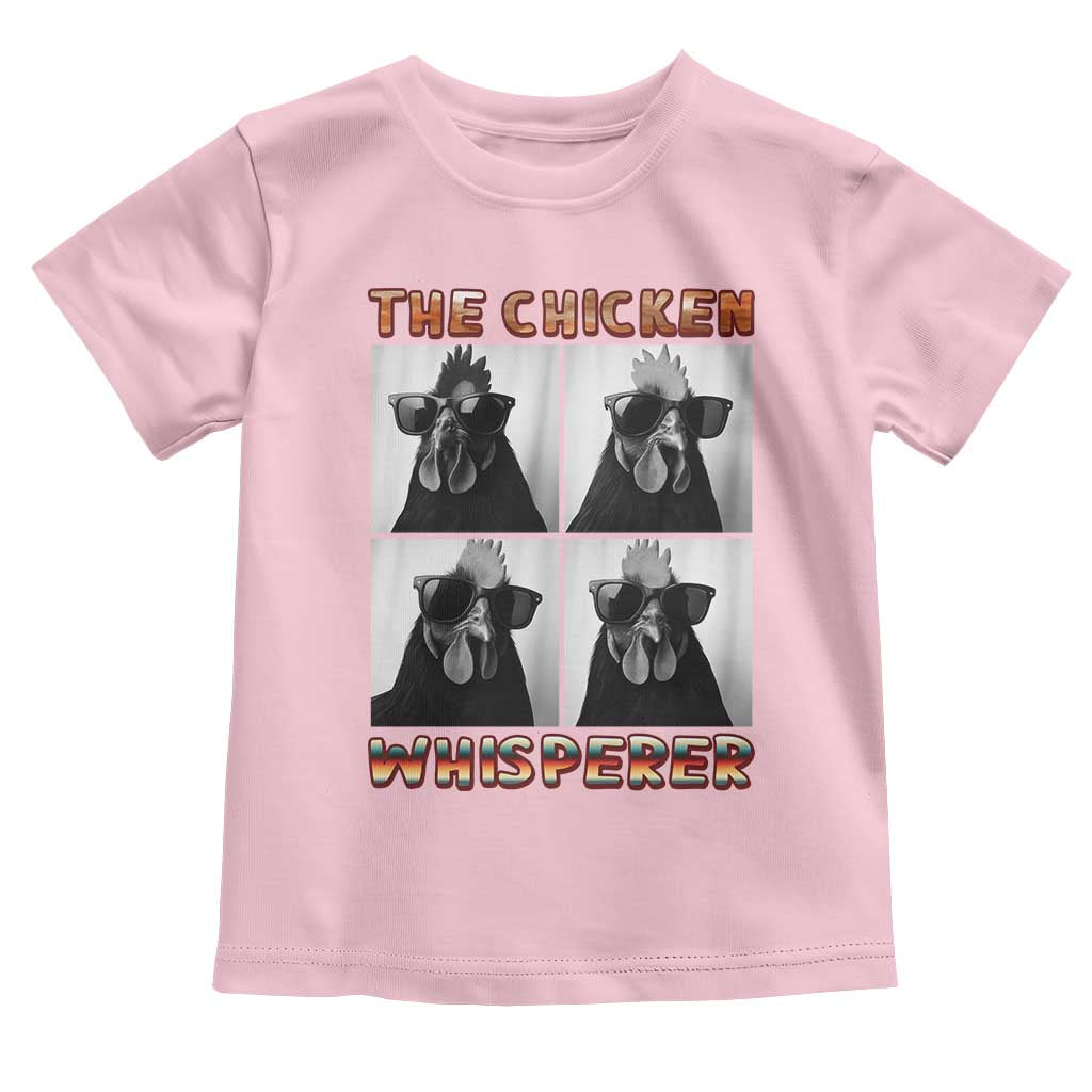 Funny Farm Animal Gift Toddler T Shirt The Chicken Whisperer TS12 Light Pink Print Your Wear