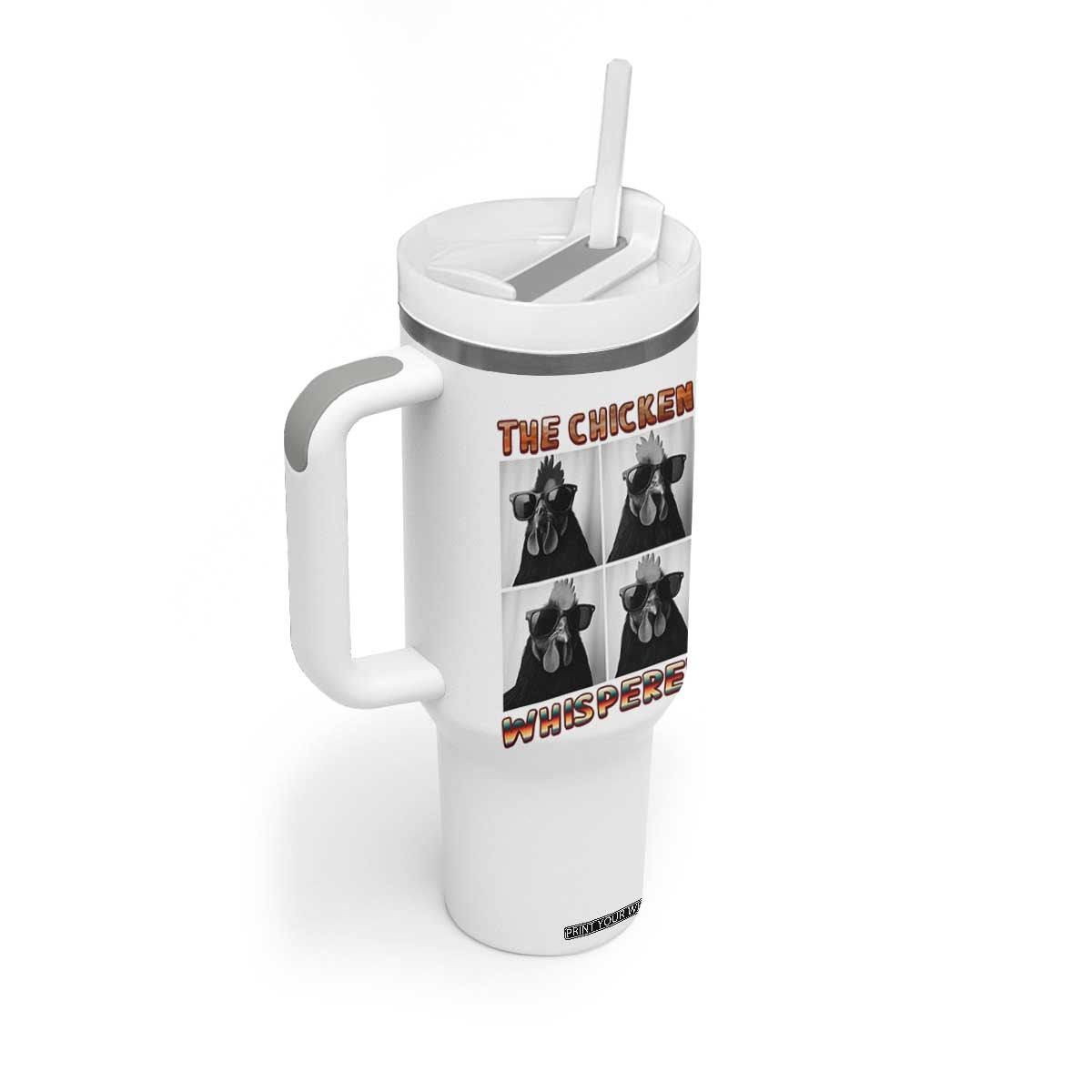 Funny Farm Animal Gift Tumbler With Handle The Chicken Whisperer TS12 Print Your Wear