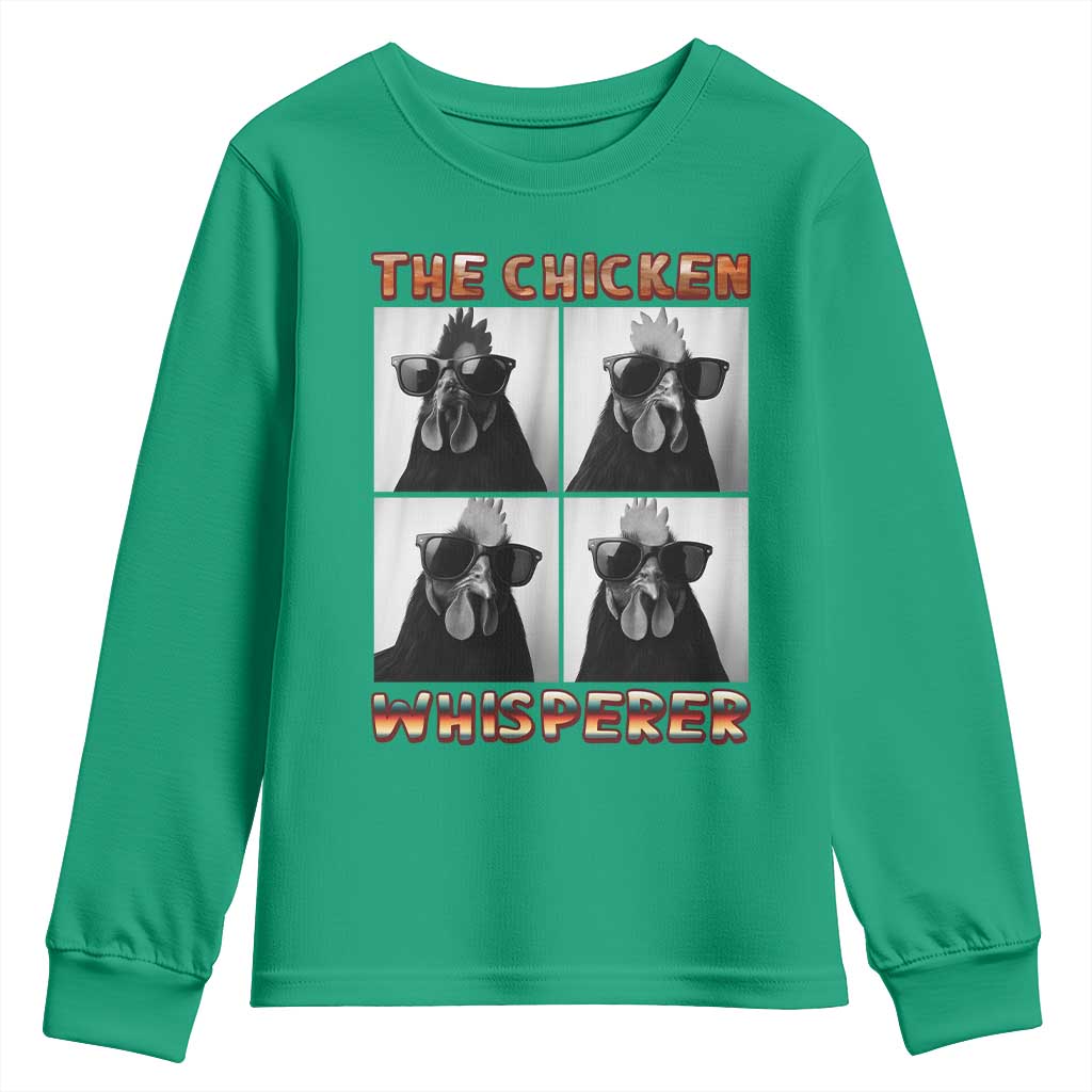 Funny Farm Animal Gift Youth Sweatshirt The Chicken Whisperer TS12 Irish Green Print Your Wear