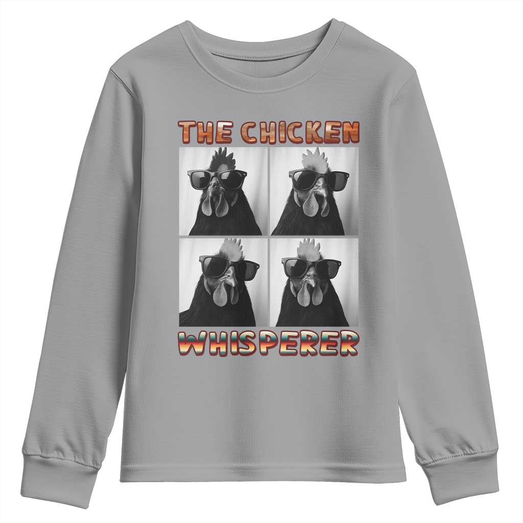 Funny Farm Animal Gift Youth Sweatshirt The Chicken Whisperer TS12 Sport Gray Print Your Wear