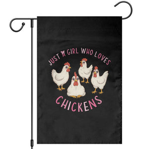 Chicken Lover Gift Garden Flag Just A Girl Who Loves Chickens TS12 Black Print Your Wear
