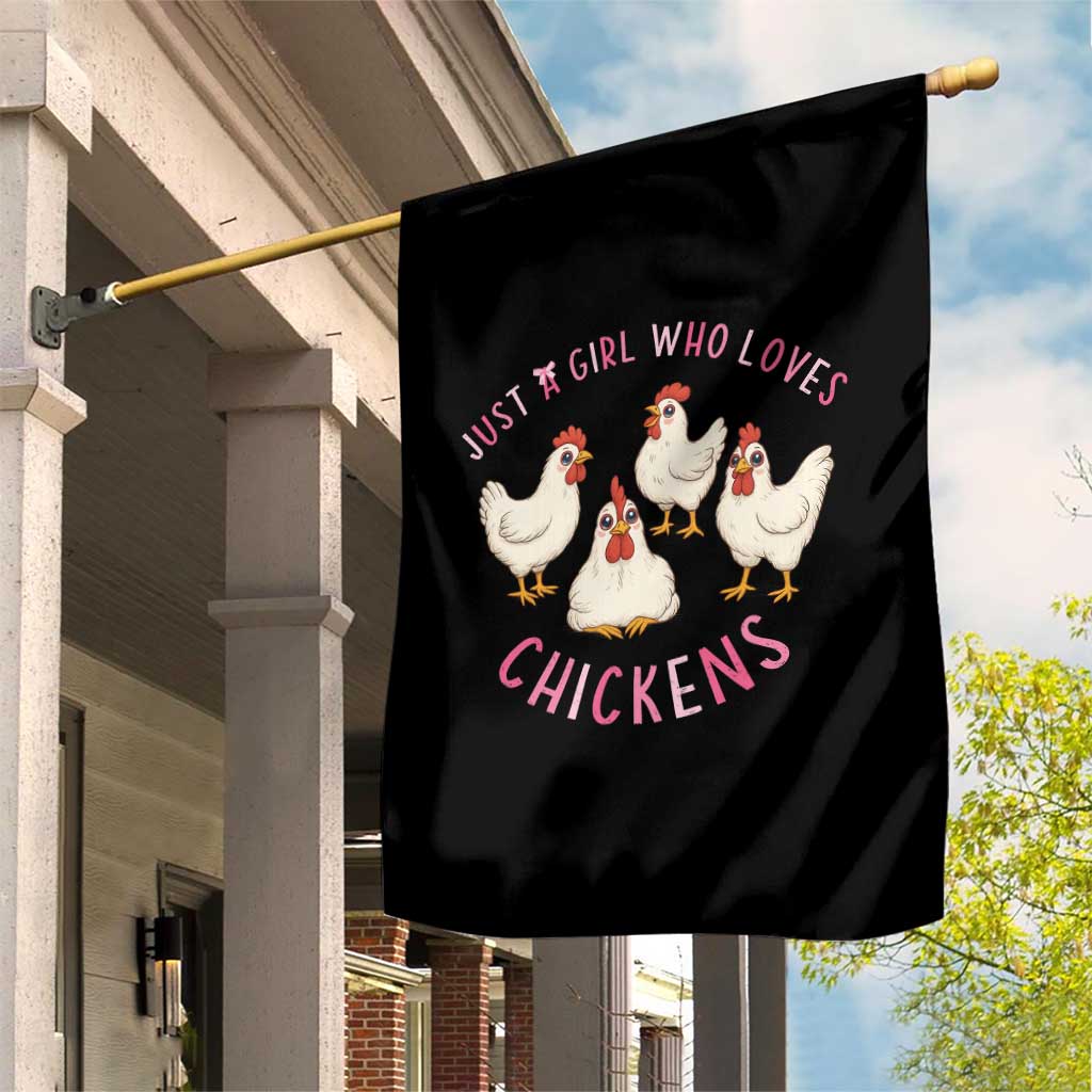 Chicken Lover Gift Garden Flag Just A Girl Who Loves Chickens TS12 Print Your Wear