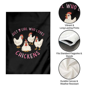 Chicken Lover Gift Garden Flag Just A Girl Who Loves Chickens TS12 Print Your Wear