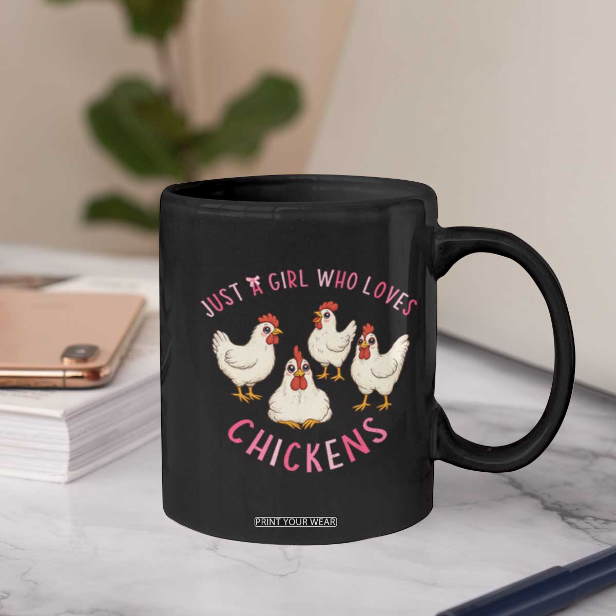 Chicken Lover Gift Coffee Mug Just A Girl Who Loves Chickens TS12 Print Your Wear