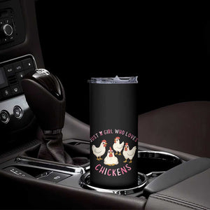 Chicken Lover Gift Skinny Tumbler Just A Girl Who Loves Chickens TS12 Print Your Wear