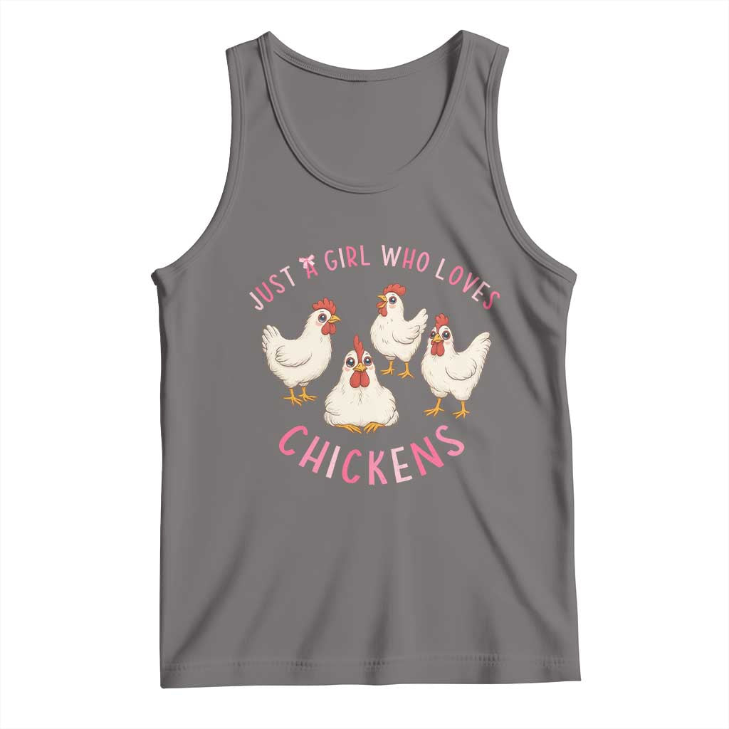 Chicken Lover Gift Tank Top Just A Girl Who Loves Chickens TS12 Deep Heather Print Your Wear