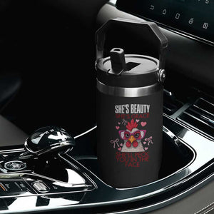 She Will Peck You In The Face Flip Straw Tumbler Funny Chicken Lover TS12 Print Your Wear