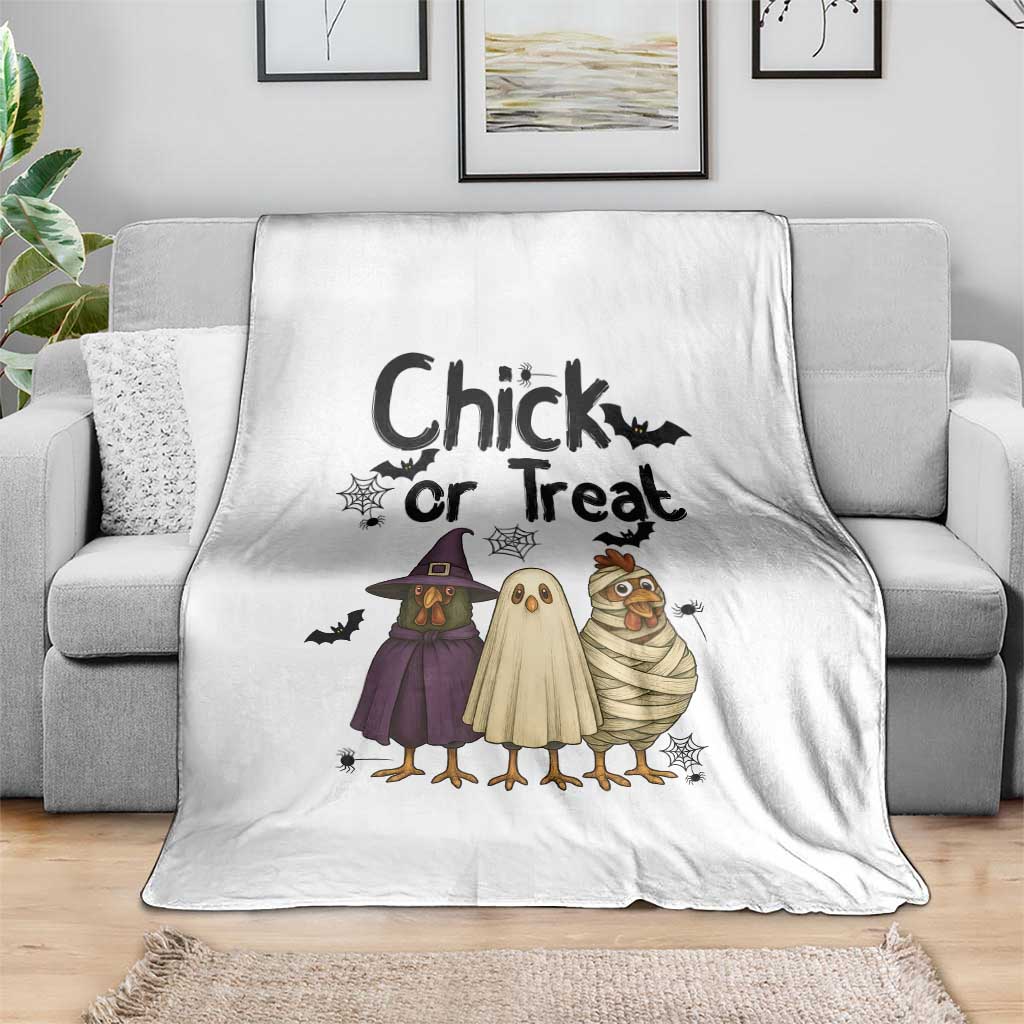 Funny Halloween Chicken Throw Blanket Chick Or Treat Spooky Gift TS12 Print Your Wear