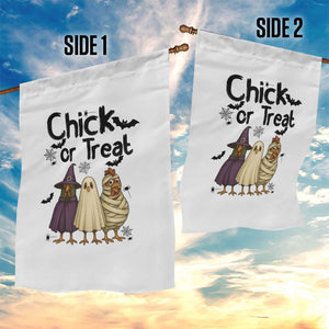 Funny Halloween Chicken Garden Flag Chick Or Treat Spooky Gift TS12 Print Your Wear
