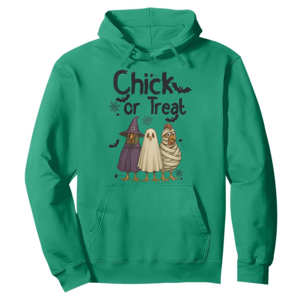 Funny Halloween Chicken Hoodie Chick Or Treat Spooky Gift TS12 Irish Green Print Your Wear