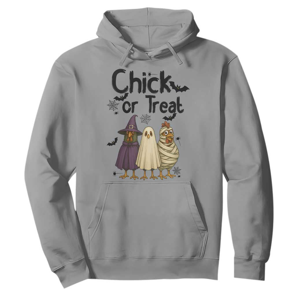 Funny Halloween Chicken Hoodie Chick Or Treat Spooky Gift TS12 Sport Gray Print Your Wear