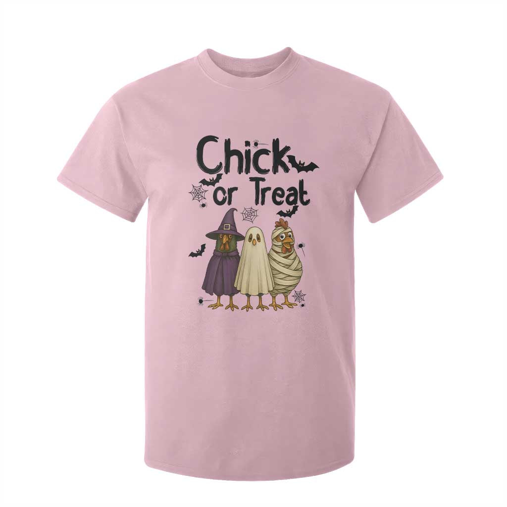 Funny Halloween Chicken T Shirt For Kid Chick Or Treat Spooky Gift TS12 Light Pink Print Your Wear
