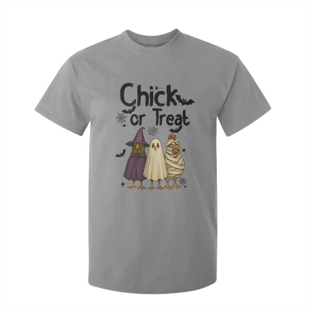 Funny Halloween Chicken T Shirt For Kid Chick Or Treat Spooky Gift TS12 Sport Gray Print Your Wear
