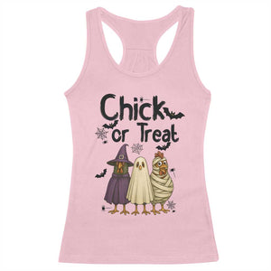 Funny Halloween Chicken Racerback Tank Top Chick Or Treat Spooky Gift TS12 Light Pink Print Your Wear