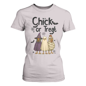 Funny Halloween Chicken T Shirt For Women Chick Or Treat Spooky Gift TS12 Ice Gray Print Your Wear
