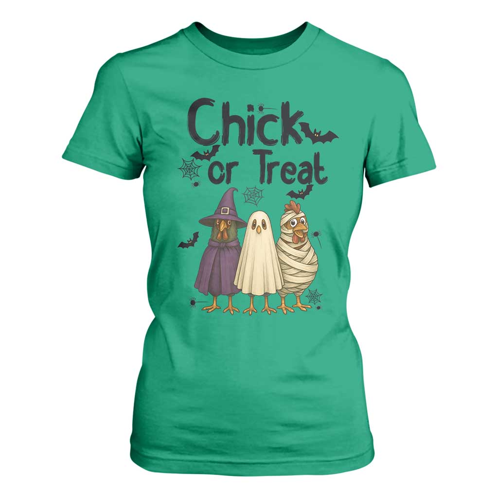 Funny Halloween Chicken T Shirt For Women Chick Or Treat Spooky Gift TS12 Irish Green Print Your Wear