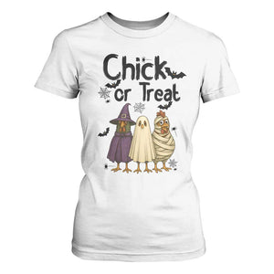 Funny Halloween Chicken T Shirt For Women Chick Or Treat Spooky Gift TS12 White Print Your Wear
