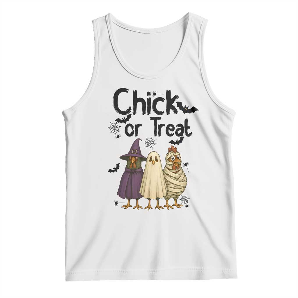 Funny Halloween Chicken Tank Top Chick Or Treat Spooky Gift TS12 White Print Your Wear