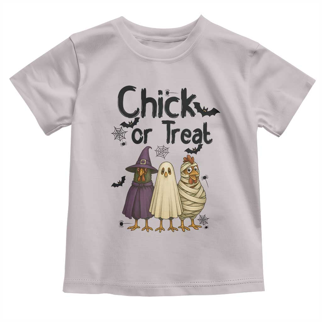 Funny Halloween Chicken Toddler T Shirt Chick Or Treat Spooky Gift TS12 Ice Gray Print Your Wear
