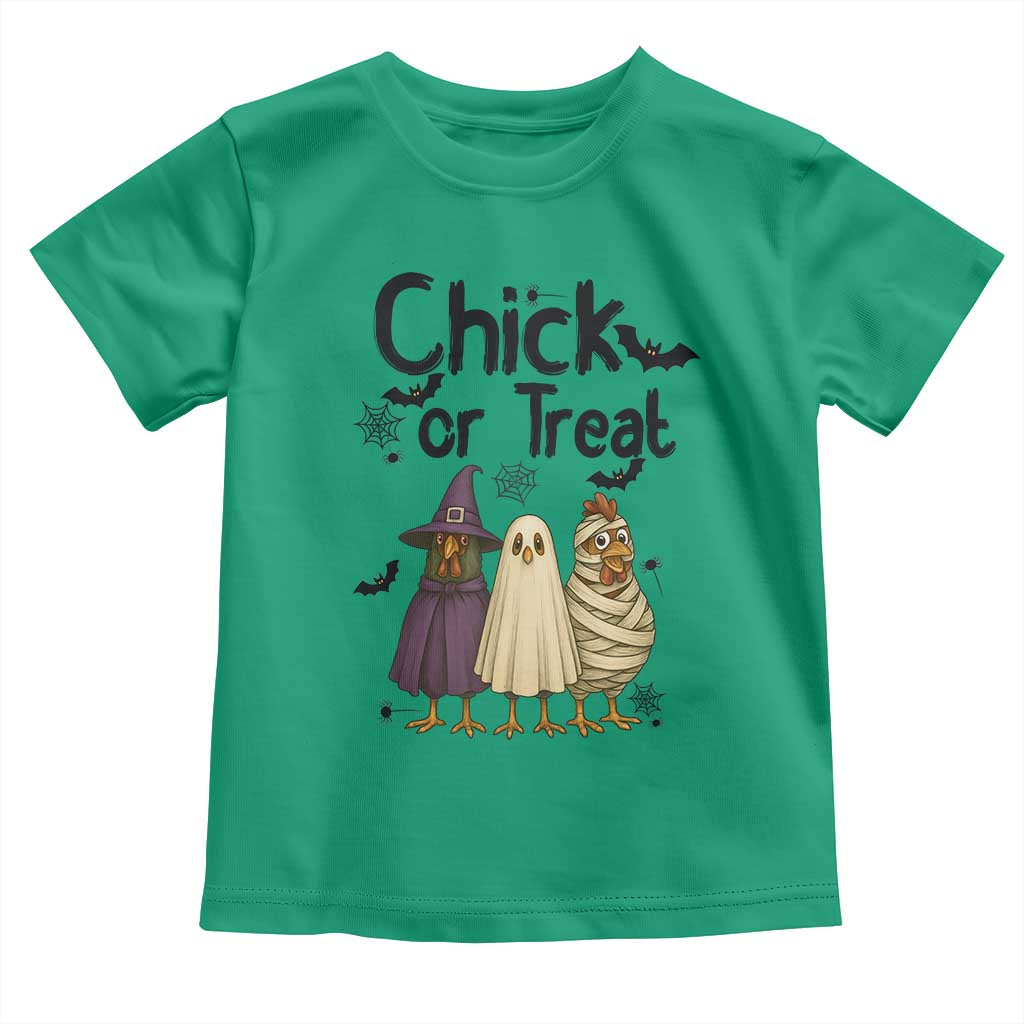 Funny Halloween Chicken Toddler T Shirt Chick Or Treat Spooky Gift TS12 Irish Green Print Your Wear