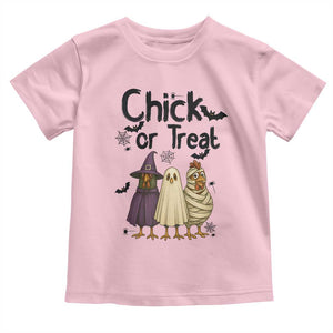 Funny Halloween Chicken Toddler T Shirt Chick Or Treat Spooky Gift TS12 Light Pink Print Your Wear