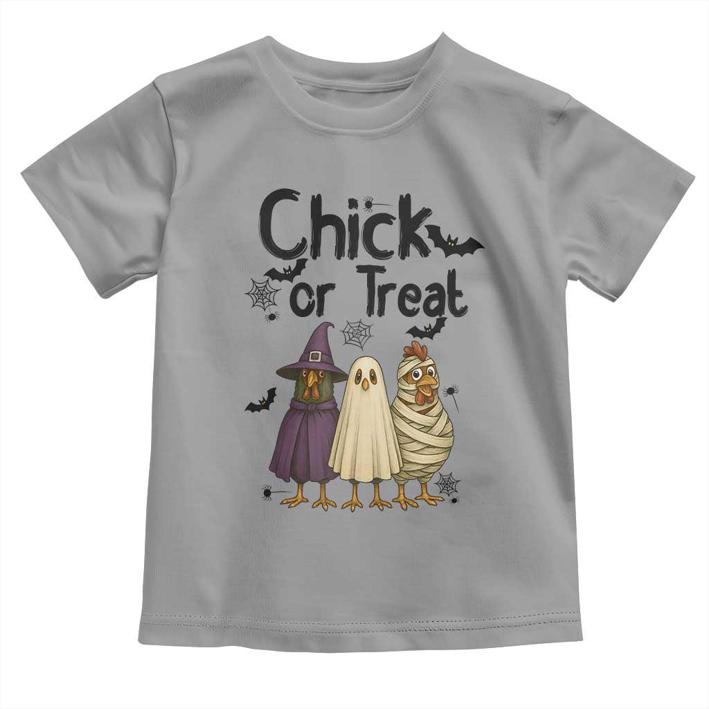 Funny Halloween Chicken Toddler T Shirt Chick Or Treat Spooky Gift TS12 Sport Gray Print Your Wear