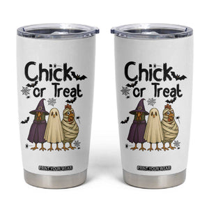 Funny Halloween Chicken Tumbler Cup Chick Or Treat Spooky Gift TS12 White Print Your Wear