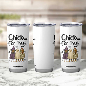 Funny Halloween Chicken Tumbler Cup Chick Or Treat Spooky Gift TS12 Print Your Wear