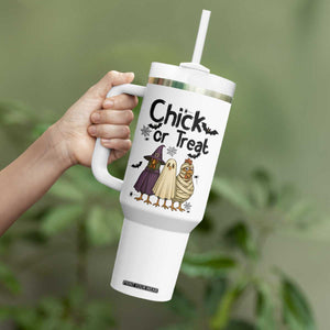 Funny Halloween Chicken Tumbler With Handle Chick Or Treat Spooky Gift TS12 Print Your Wear