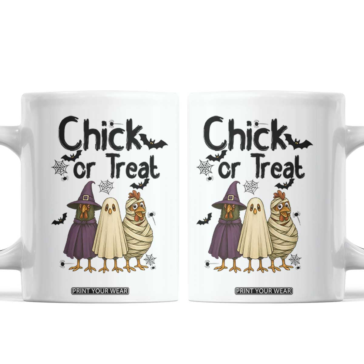 Funny Halloween Chicken Coffee Mug Chick Or Treat Spooky Gift TS12 White Print Your Wear