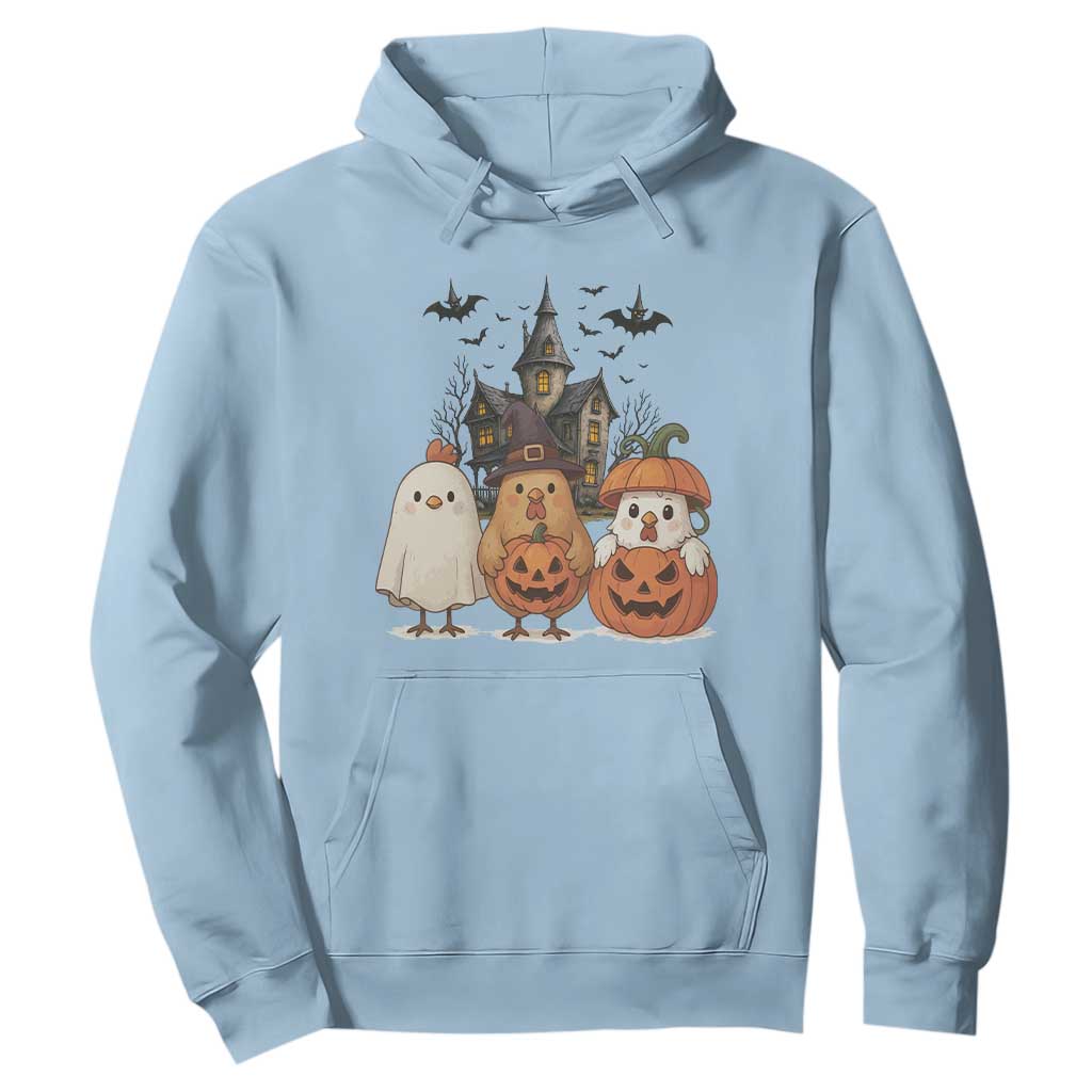 Halloween Chicken Cosplay Hoodie Funny Farm Life Gift TS12 Light Blue Print Your Wear