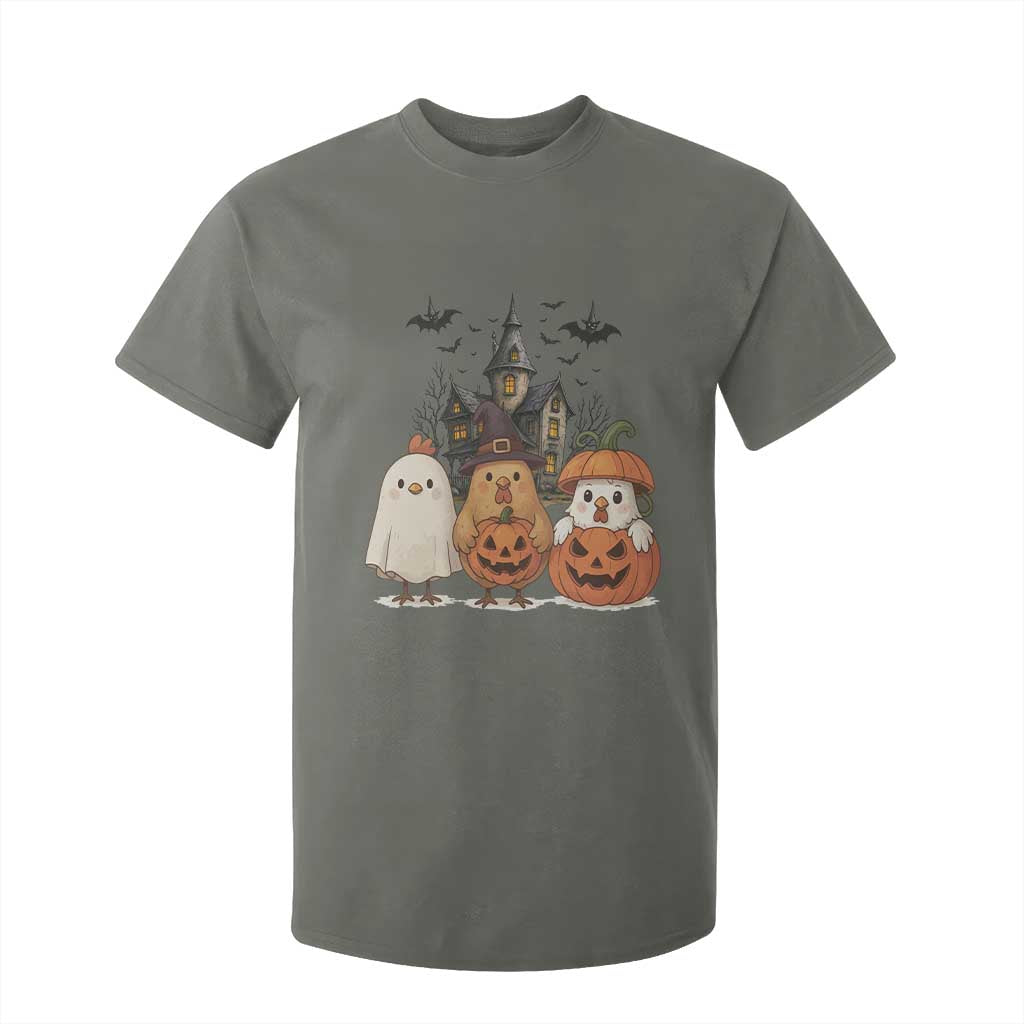 Halloween Chicken Cosplay T Shirt For Kid Funny Farm Life Gift TS12 Military Green Print Your Wear