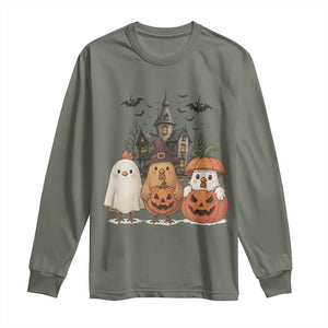 Halloween Chicken Cosplay Long Sleeve Shirt Funny Farm Life Gift TS12 Military Green Print Your Wear
