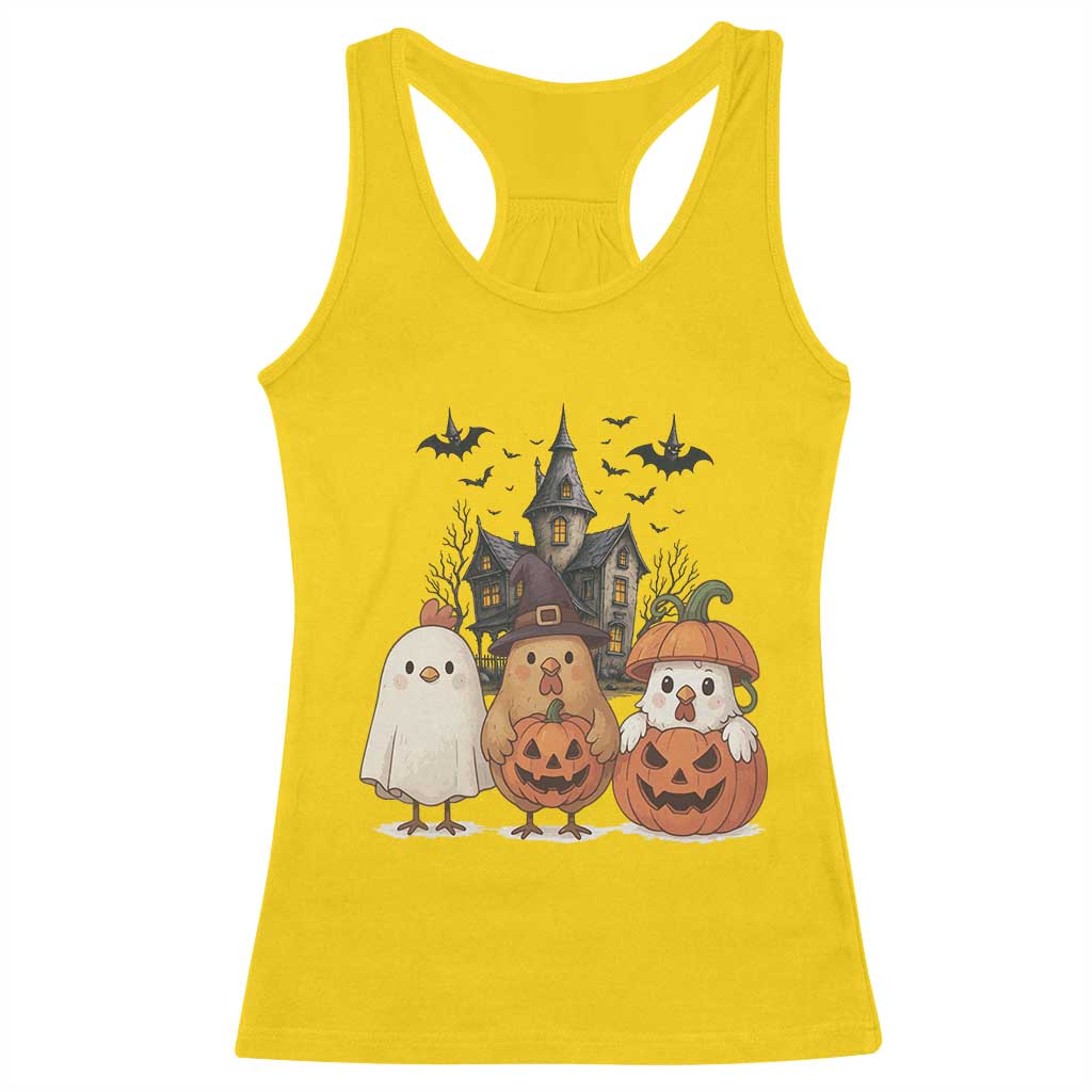 Halloween Chicken Cosplay Racerback Tank Top Funny Farm Life Gift TS12 Daisy Print Your Wear