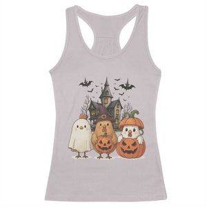 Halloween Chicken Cosplay Racerback Tank Top Funny Farm Life Gift TS12 Ice Gray Print Your Wear