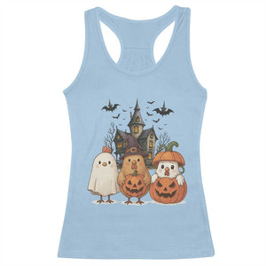Halloween Chicken Cosplay Racerback Tank Top Funny Farm Life Gift TS12 Light Blue Print Your Wear