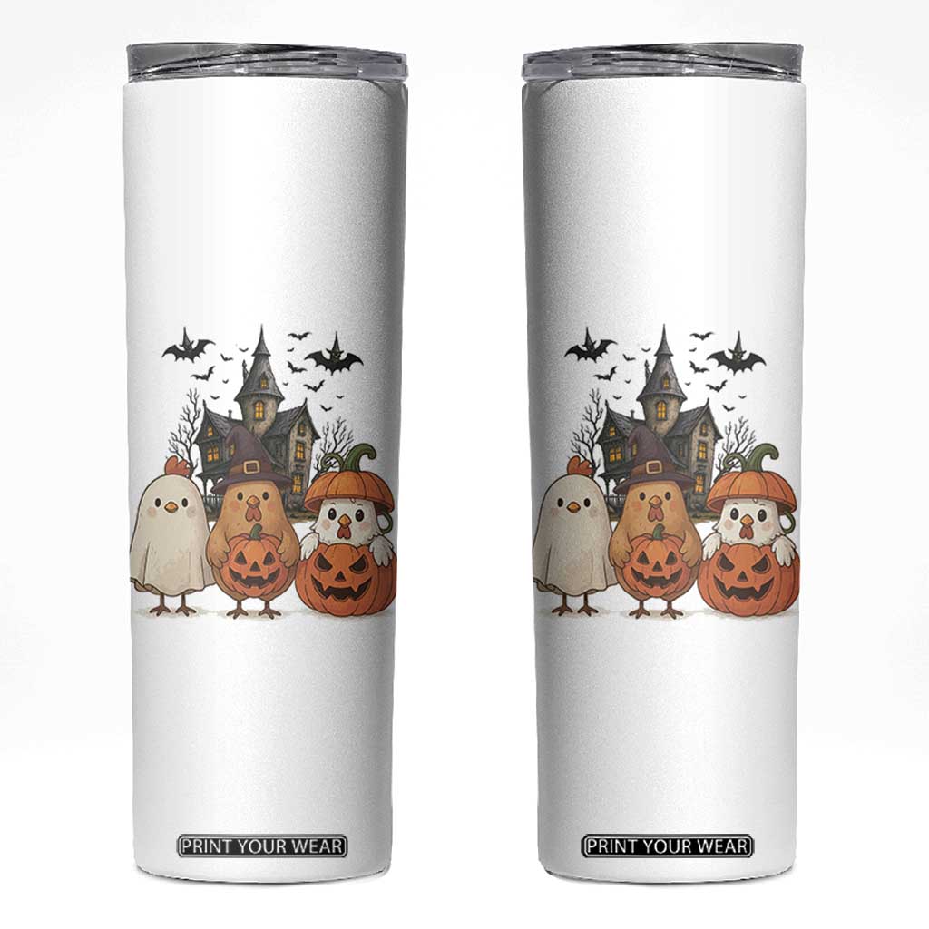 Halloween Chicken Cosplay Skinny Tumbler Funny Farm Life Gift TS12 White Print Your Wear