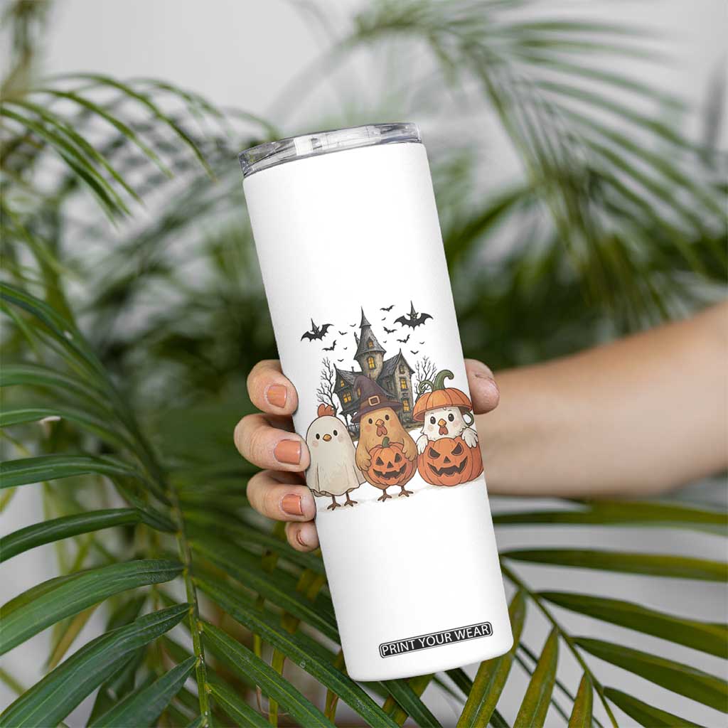 Halloween Chicken Cosplay Skinny Tumbler Funny Farm Life Gift TS12 Print Your Wear