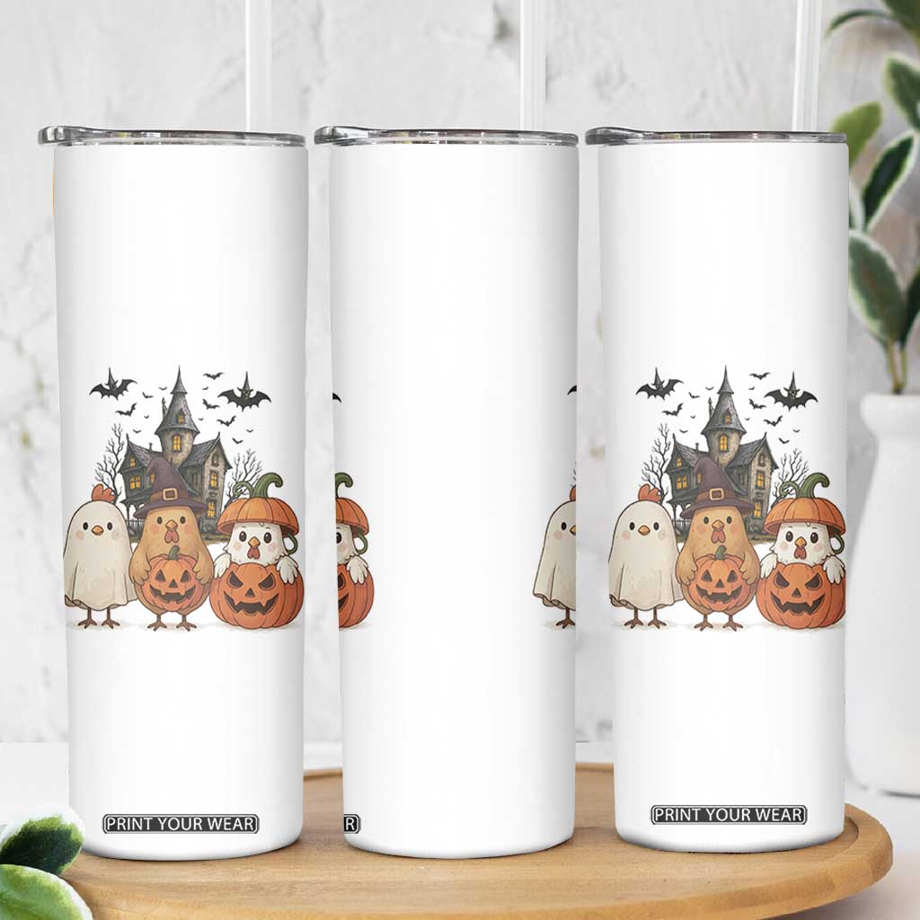 Halloween Chicken Cosplay Skinny Tumbler Funny Farm Life Gift TS12 Print Your Wear