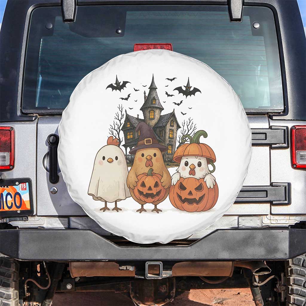Halloween Chicken Cosplay Spare Tire Cover Funny Farm Life Gift TS12 No hole White Print Your Wear