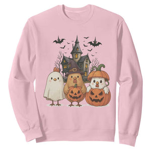 Halloween Chicken Cosplay Sweatshirt Funny Farm Life Gift TS12 Light Pink Print Your Wear