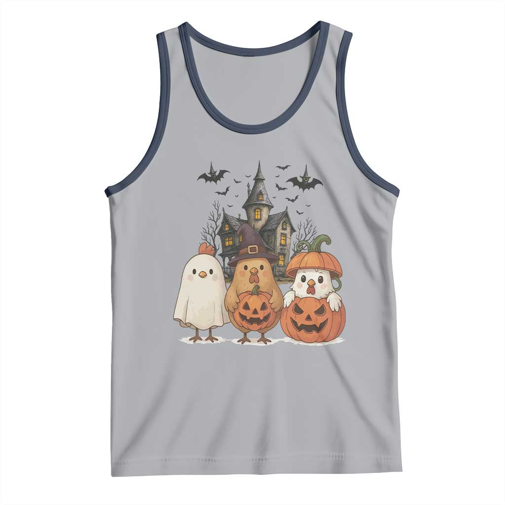 Halloween Chicken Cosplay Tank Top Funny Farm Life Gift TS12 Athletic Heather Navy Print Your Wear